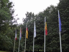 … with many flags …