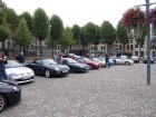 back on the road - now in Belgium: Maaseik market square